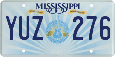 MS license plate YUZ276