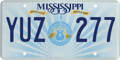 MS license plate YUZ277