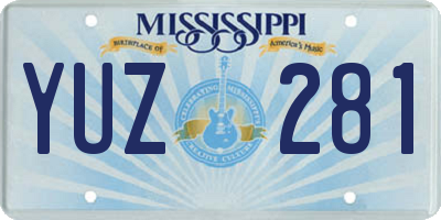 MS license plate YUZ281