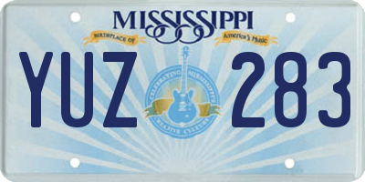 MS license plate YUZ283