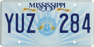 MS license plate YUZ284