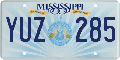 MS license plate YUZ285
