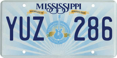MS license plate YUZ286