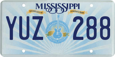 MS license plate YUZ288