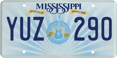 MS license plate YUZ290