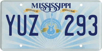 MS license plate YUZ293