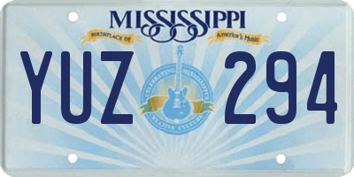 MS license plate YUZ294