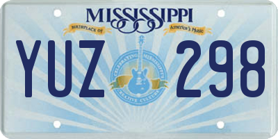 MS license plate YUZ298