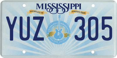 MS license plate YUZ305