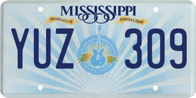 MS license plate YUZ309