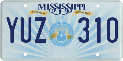 MS license plate YUZ310