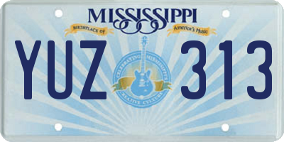 MS license plate YUZ313