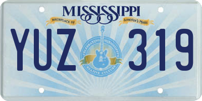 MS license plate YUZ319