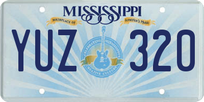 MS license plate YUZ320