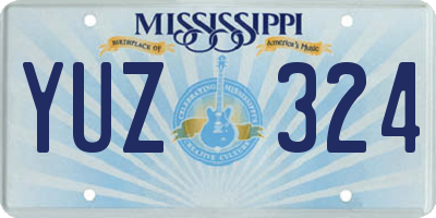 MS license plate YUZ324