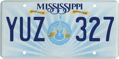 MS license plate YUZ327
