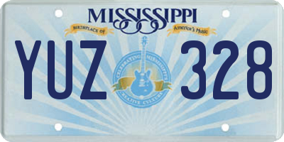 MS license plate YUZ328