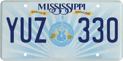 MS license plate YUZ330
