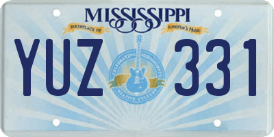 MS license plate YUZ331