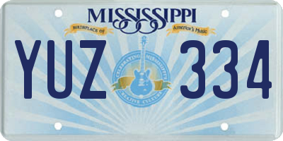 MS license plate YUZ334