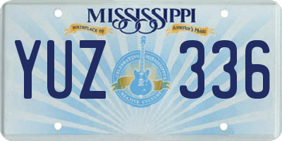 MS license plate YUZ336