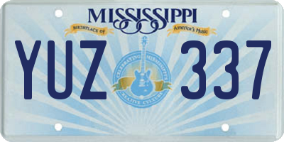 MS license plate YUZ337