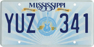 MS license plate YUZ341