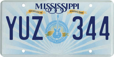 MS license plate YUZ344