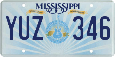 MS license plate YUZ346