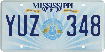 MS license plate YUZ348