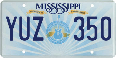 MS license plate YUZ350