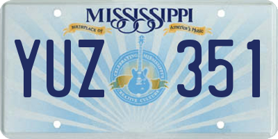 MS license plate YUZ351