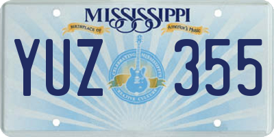 MS license plate YUZ355