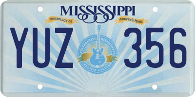 MS license plate YUZ356