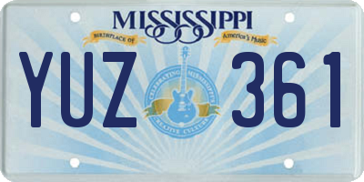 MS license plate YUZ361