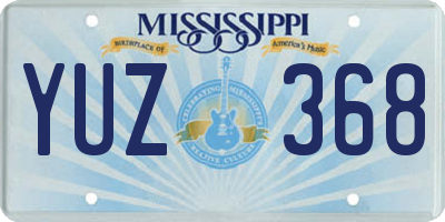 MS license plate YUZ368