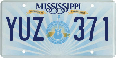 MS license plate YUZ371