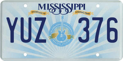 MS license plate YUZ376