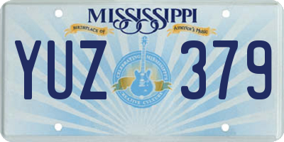 MS license plate YUZ379