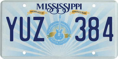 MS license plate YUZ384