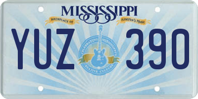 MS license plate YUZ390