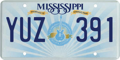 MS license plate YUZ391