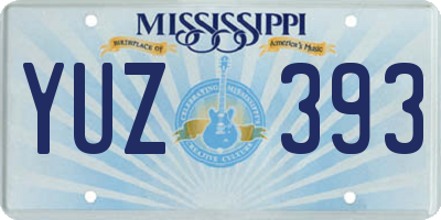MS license plate YUZ393