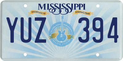 MS license plate YUZ394