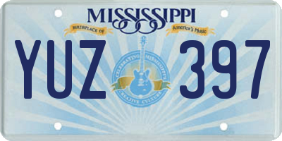 MS license plate YUZ397