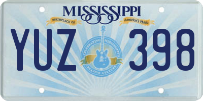 MS license plate YUZ398