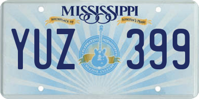 MS license plate YUZ399