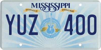 MS license plate YUZ400