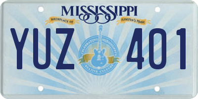 MS license plate YUZ401