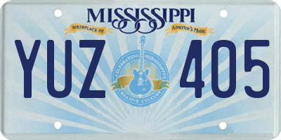 MS license plate YUZ405